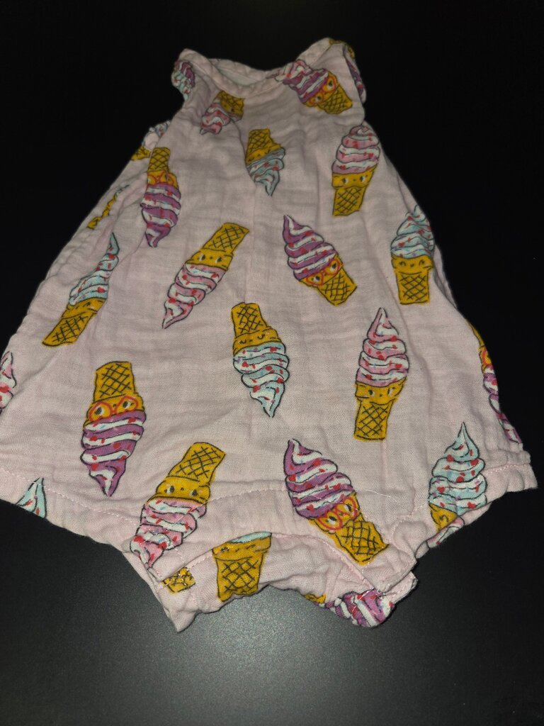 Ice Cream Print Baby Romper
