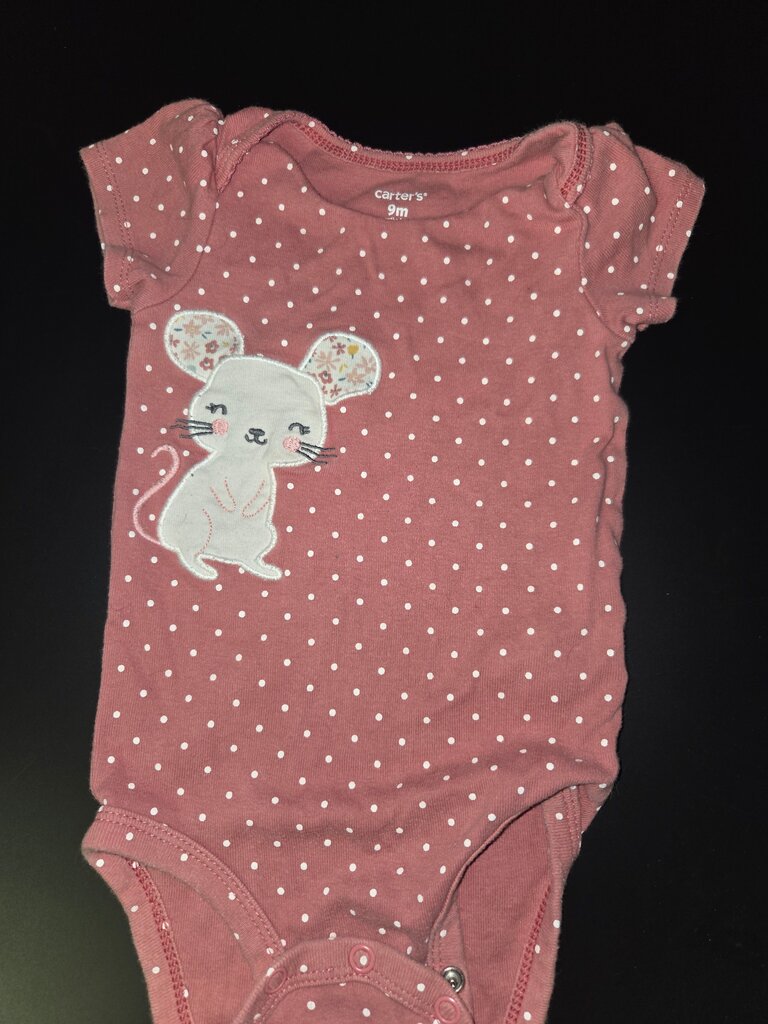 Carter's Baby Girl Polka Dot Bodysuit with Mouse Print