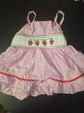 Pink Strawberry Gingham Dress