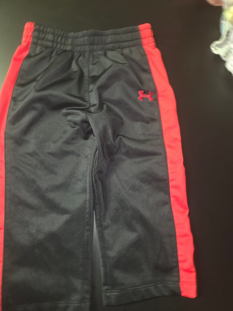 Under Armour Boys' Black and Red Athletic Pants
