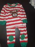 Reindeer Striped Pajama Set