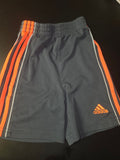 Adidas Boys' Athletic Shorts with Orange Stripes