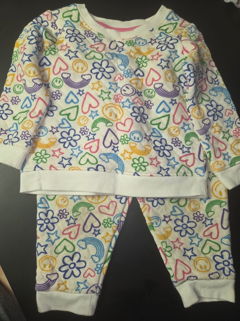 Colorful Smiley Face Pajama Set
