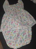 Floral Baby Dress and Diaper Cover Set