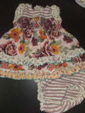 Floral Baby Dress with Ruffled Hem