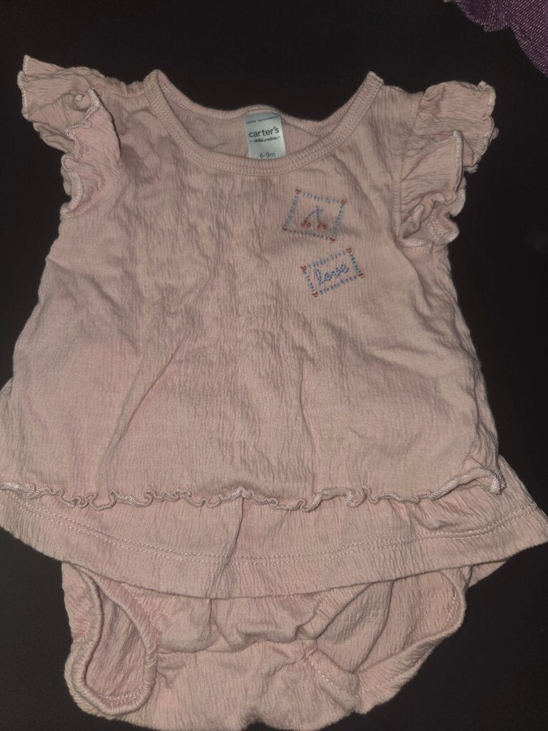 Carter's Baby Girls Pink Flutter Sleeve Top