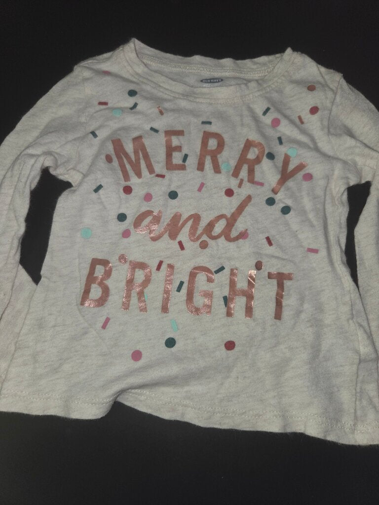Old Navy Merry and Bright Long Sleeve Top
