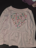 Pink Candy Cane Heart Sweater
