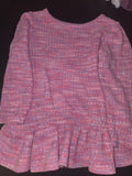 Girls Pink Layered Sweater