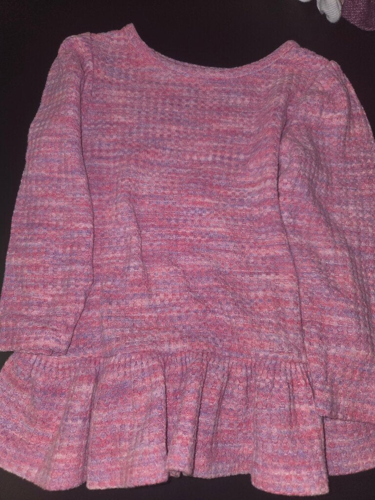 Girls Pink Layered Sweater