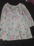 Rainbow Print Dress for Baby Girls