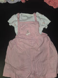 Carter's Pink Cherry Print Overalls and Shirt Set