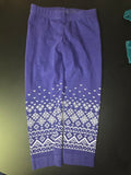 Purple Snowflake Print Leggings