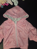 Pink Hooded Jacket with Bow Design