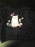 Cute Black Cat Graphic Sweatshirt
