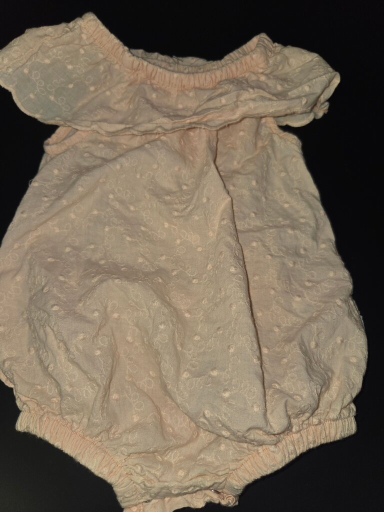 Girls Pink Ruffled Romper