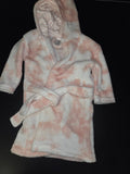 Pink Tie-Dye Hooded Robe