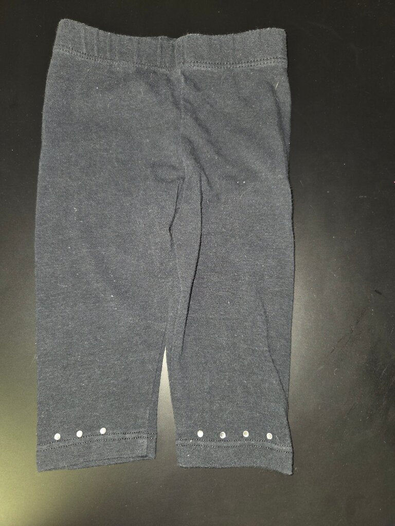 Girls' Black Leggings with decorative studs