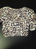 Leopard Print Off-Shoulder Top