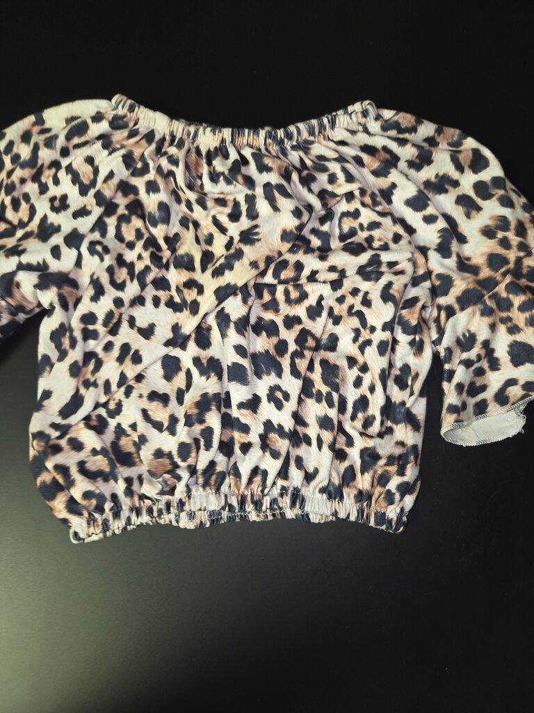 Leopard Print Off-Shoulder Top