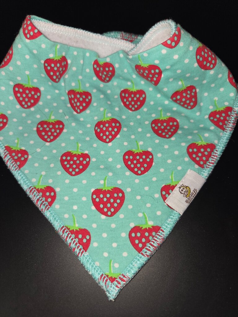 Strawberry Print Bandana Bib