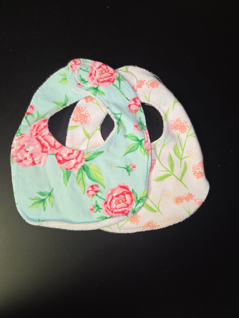 Set of Floral Baby Bibs