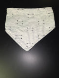 Gray Arrow Print Baby Bandana Bib