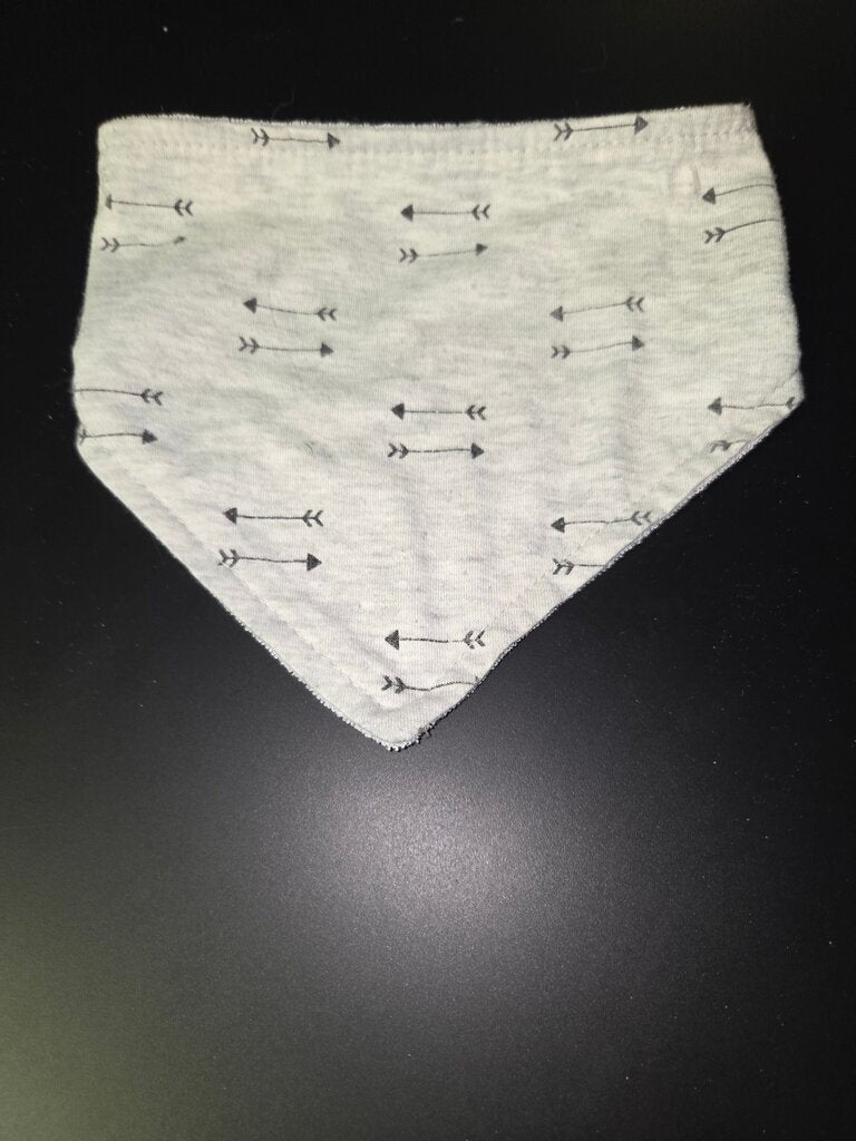 Gray Arrow Print Baby Bandana Bib
