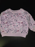 Purple Fox Print Sweatshirt