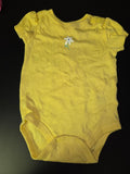 Yellow Baby Bodysuit with Flower Design