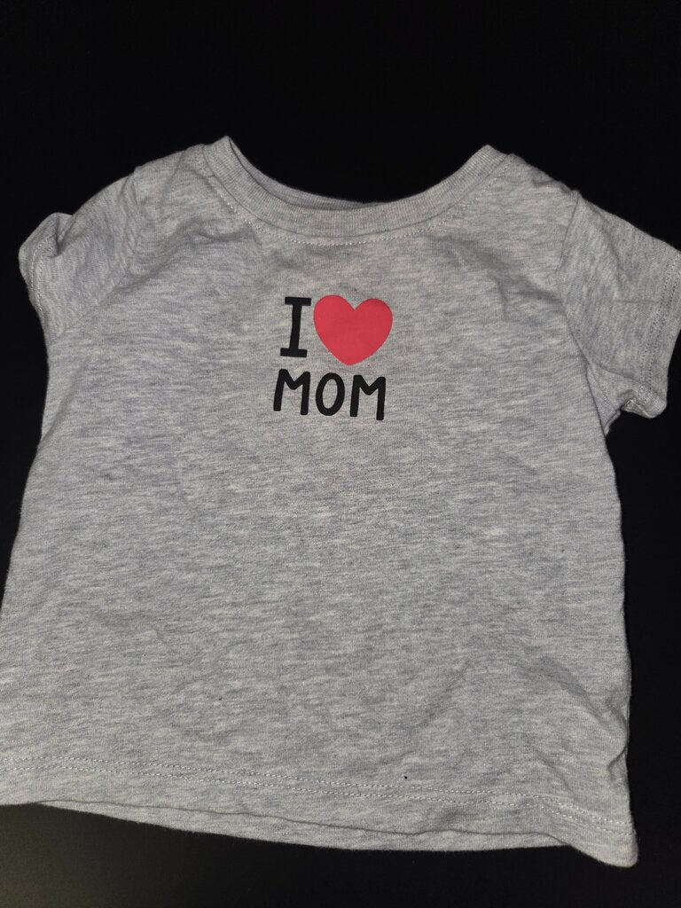 I Love Mom Gray T-Shirt