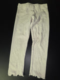 Girls White Ribbed Leggings