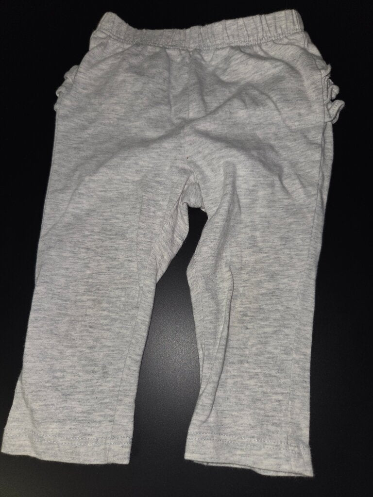 Gray Girls' Pants with Ruffles