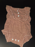 Ruffled Buttoned Baby Romper