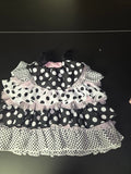 Black and White Polka Dot Ruffled Dress