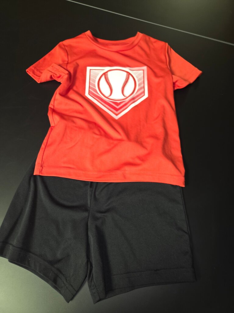 Boys Baseball Themed T-Shirt and Shorts Set