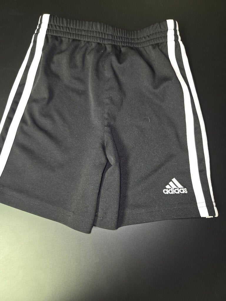 Adidas Black Athletic Shorts with White Stripes