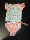 Girls' Stitch Swim Set with Floral Patterns