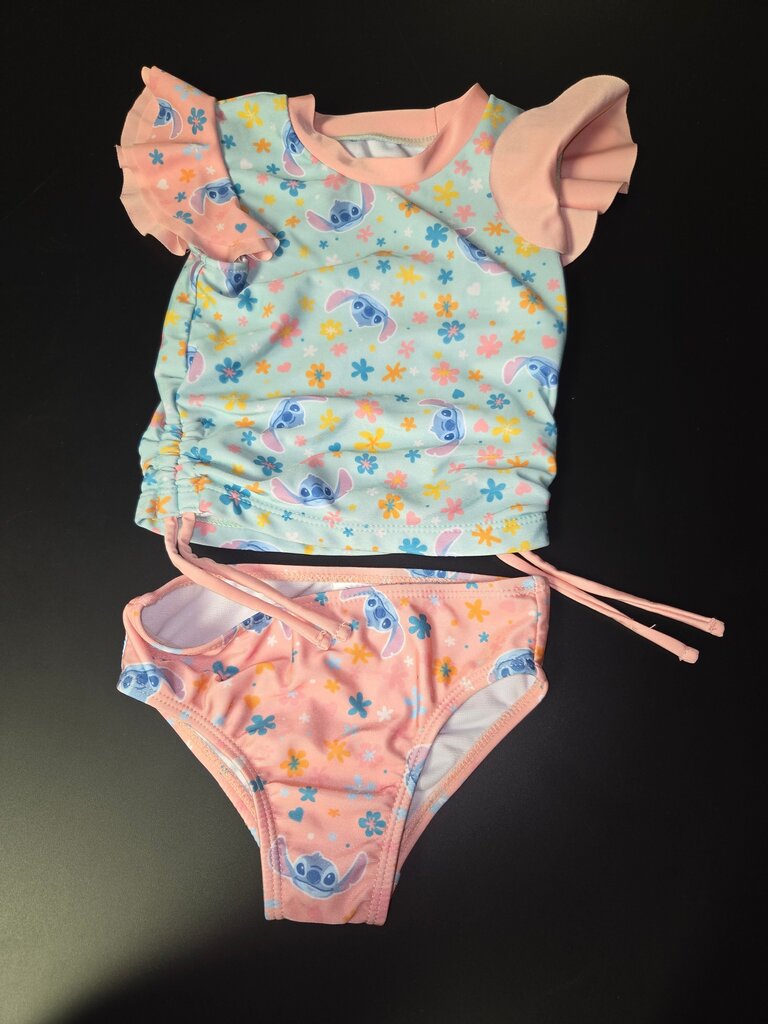 Girls' Stitch Swim Set with Floral Patterns