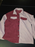 Color Blocked Button-Up Shirt