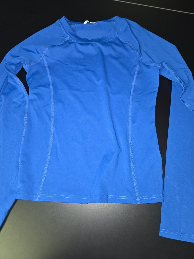 Blue Long Sleeve Activewear Top