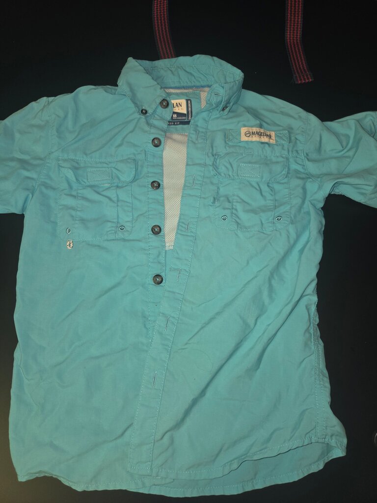 Magellan Men's Light Blue Fishing Shirt