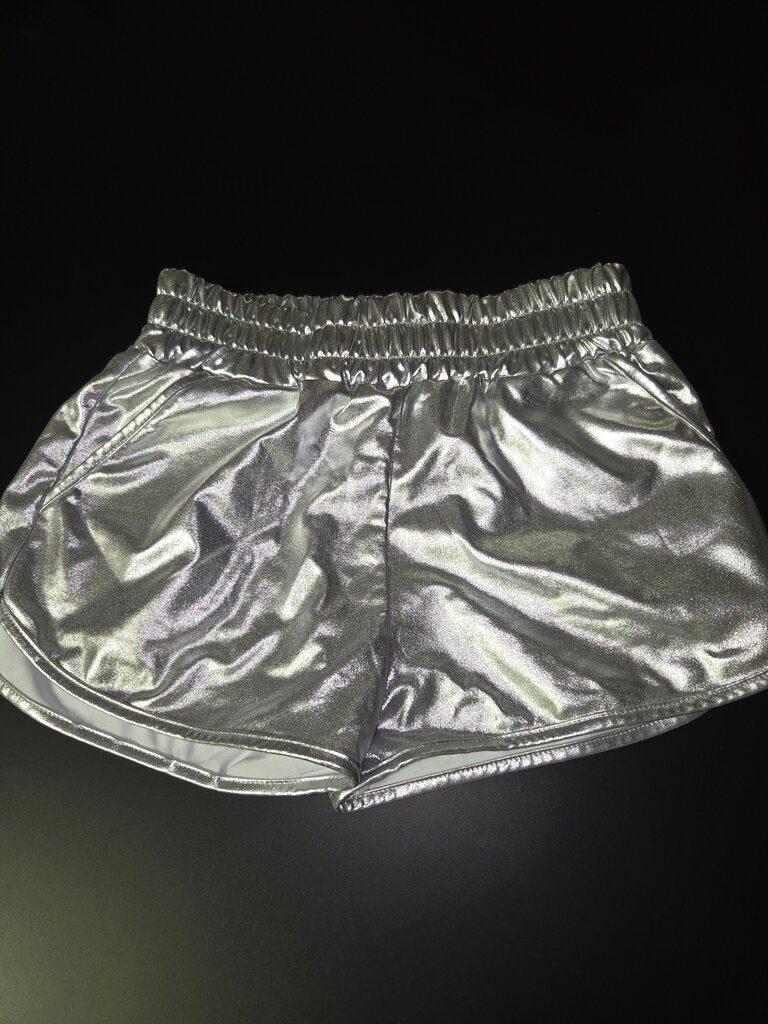 Shiny Silver Shorts