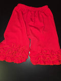 Red Ruffled Shorts