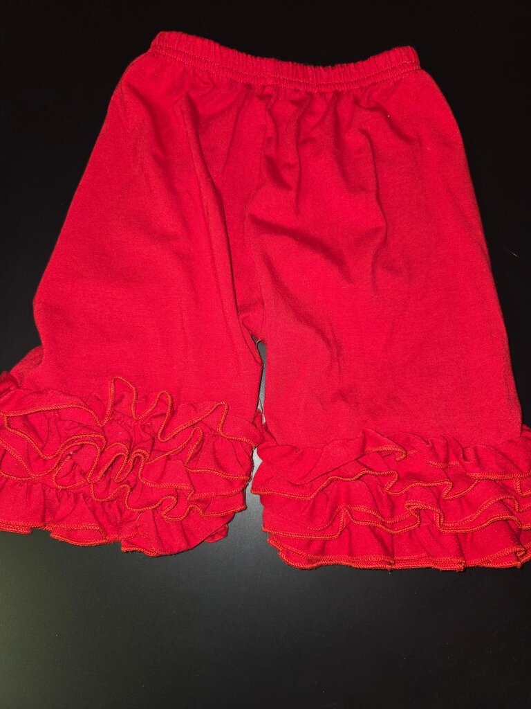 Red Ruffled Shorts
