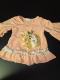 Pink Pumpkin Ruffled Top