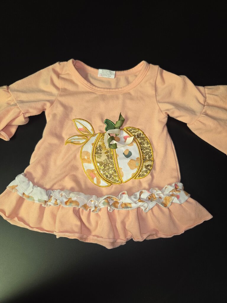 Pink Pumpkin Ruffled Top
