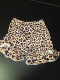 Leopard Print Ruffled Shorts