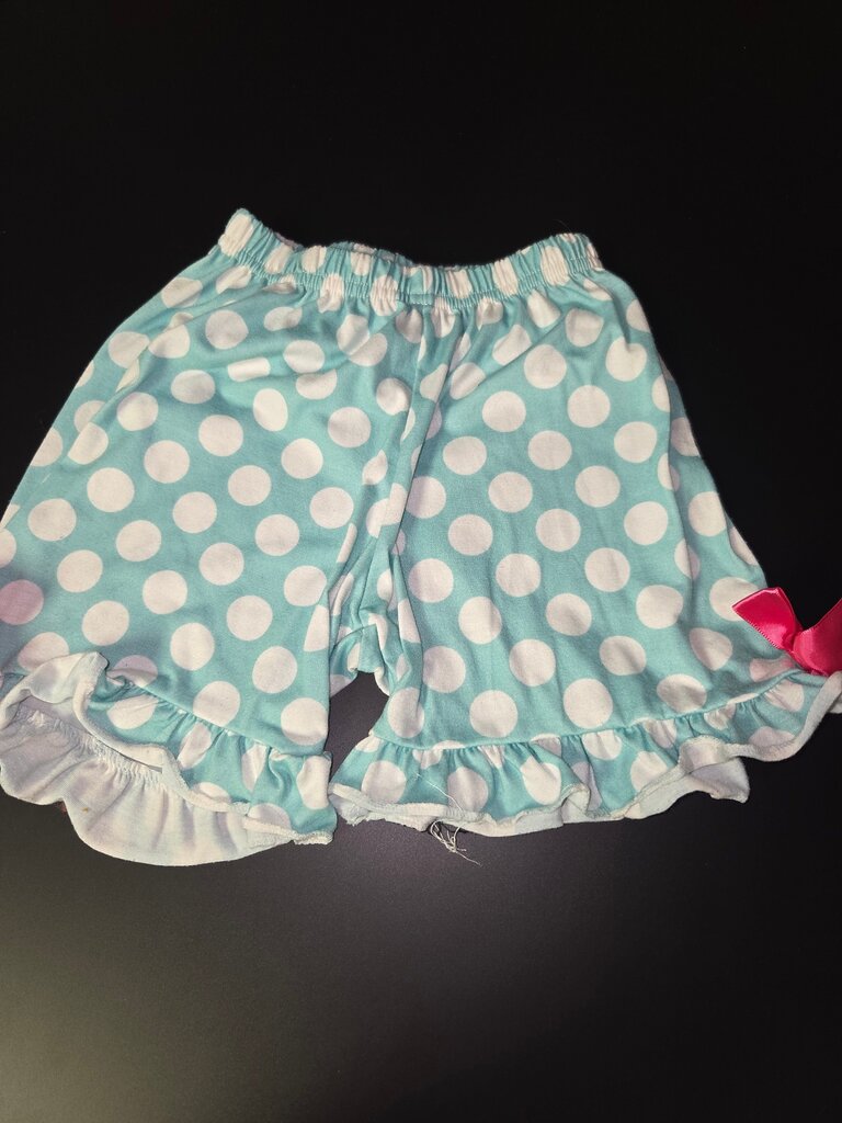 Girls Polka Dot Ruffle Shorts