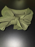 Olive Green Headband with Bow